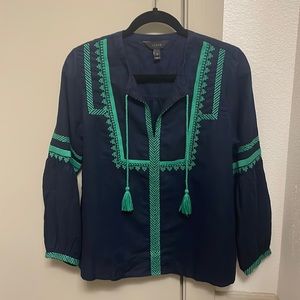 J Crew Navy Blouse